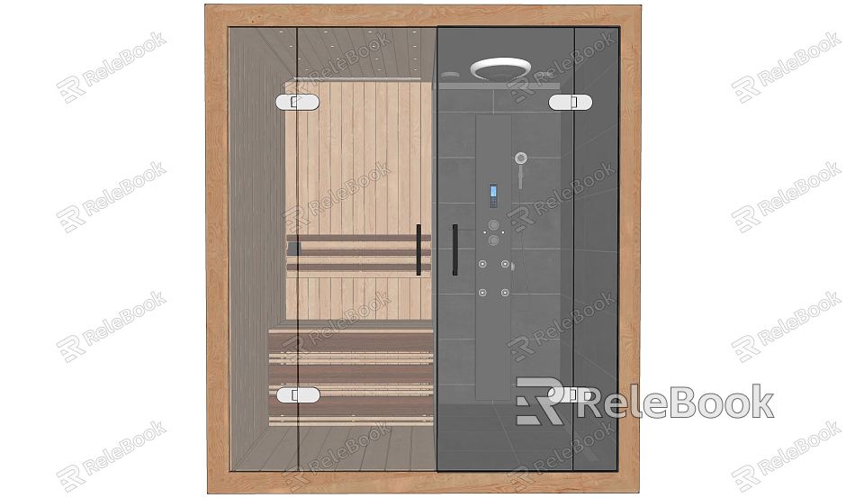 Modern Sauna Room Glass Door Wooden Sauna Room model