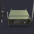 Green Portable Commercial Equipment With Control Panel Antennas And Receiver Headset For Professional Military Operations