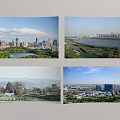 Aerial Planning of Urban Landscape With River Mountains and Green Spaces