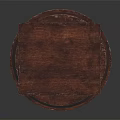 Vintage Wooden Table With Square Top And Intricate Carved Circular Pedestal