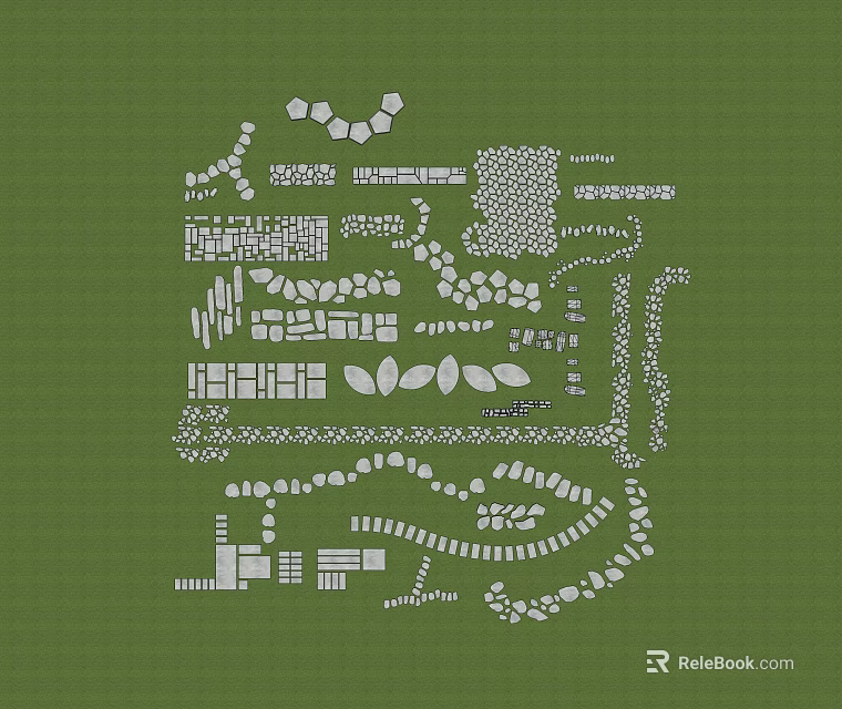 Urban Road Infrastructure Layout With Curved Paths And Green Space Integration 3d model