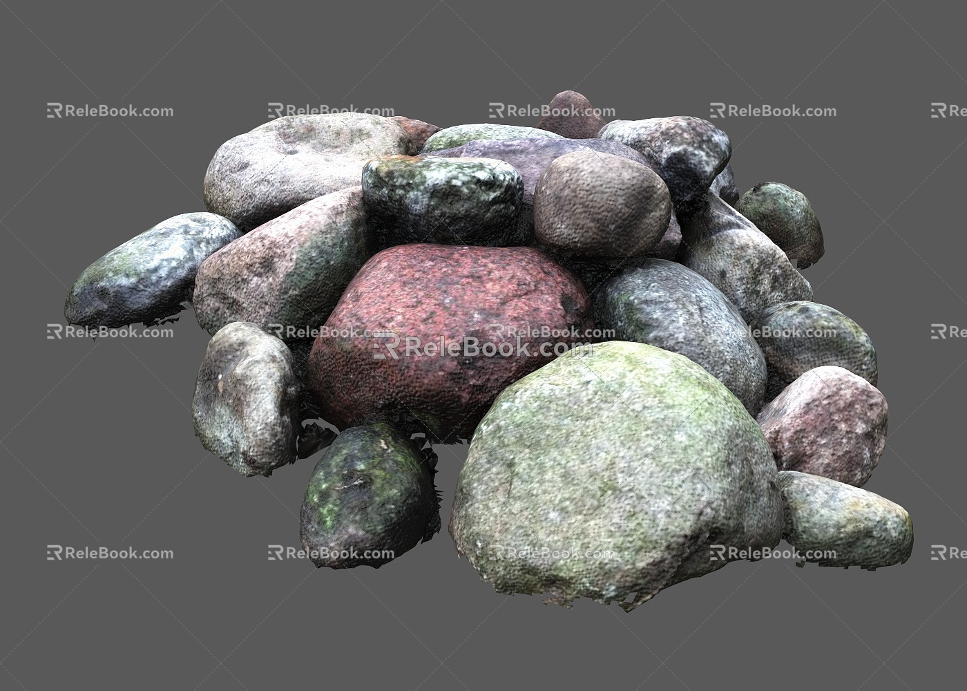 Small Stone Creek Stone Riverside Stone Moist Stone Moss Stone Stone Pile Pebbles Landscape Stone Small Stone Small Stone Creek Stone 3d model