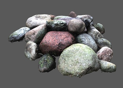 Small Stone Creek Stone Riverside Stone Moist Stone Moss Stone Pile Pebbles Landscape Stone Small Stone Small Stone Creek Stone 3d model