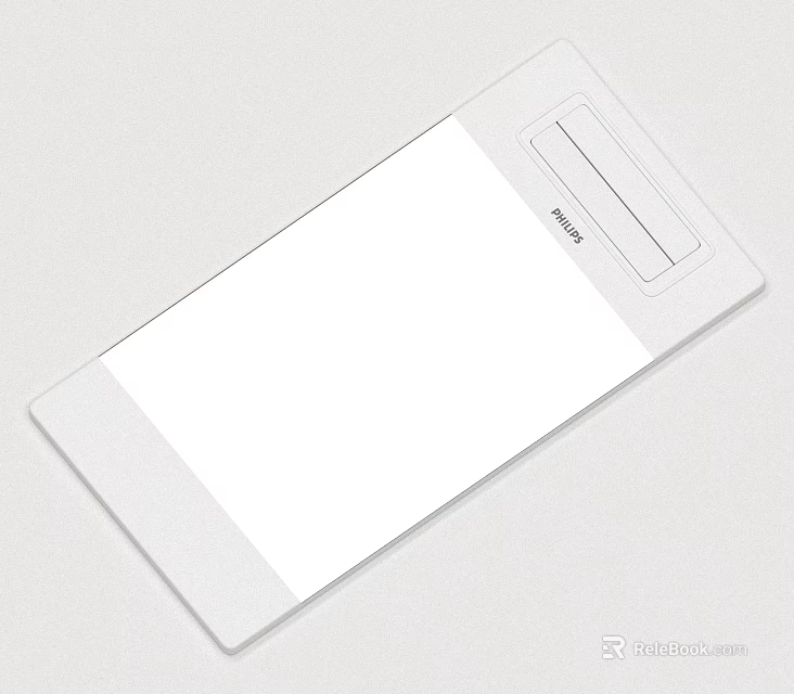 Sleek White Modern Ceiling Light With Rectangular Design And Bright Illumination 3d model 