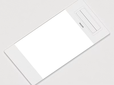Sleek White Modern Ceiling Light With Rectangular Design And Bright Illumination 3d model