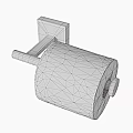 Brass Bathroom Hardware Toilet Paper Holder With White Roll And Wall Mount Design