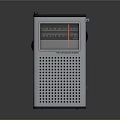 Vintage Portable Radio With AM FM Tuner Dial And Classic Speaker Grille Design