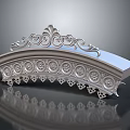 Ornate Architectural Decorative Component With Intricate Curved Patterns Circular Motifs And Pierced Details