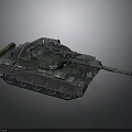 Military Tank With Camouflage Paint Tracks Cannon And 3811 Marking Design