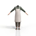 Comfortable Cotton Apron For Home Kitchen Cooking With Adjustable Straps