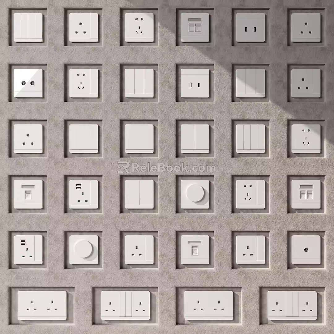 Modern Switch Socket 3d model