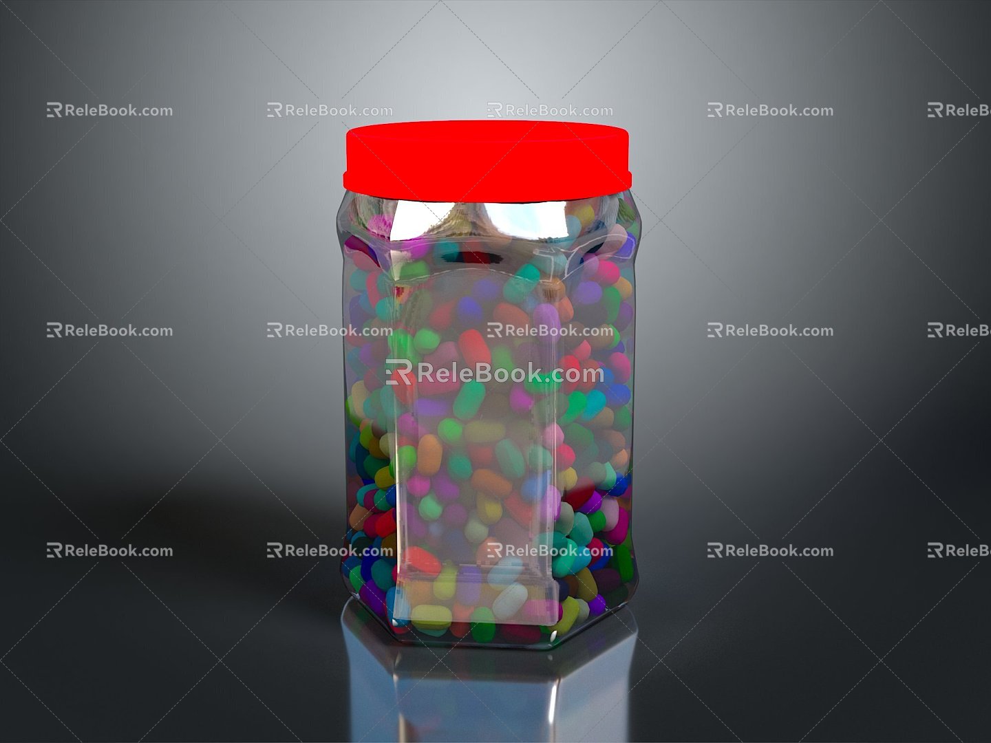 Jar Bottle Jar Container Realistic 3d model