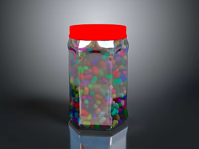 Jar Bottle Jar Container Realistic 3d model