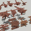Chinese style Dou Gong Tang Song Yuan Ming Qing Dou Gong style collection 3d model