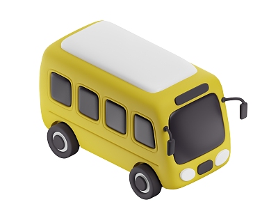 Cartoon Bus Cartoon Bus Cartoon Vehicle 3d model