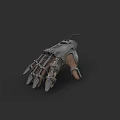 Futuristic Mechanical Glove Weapon With Sharp Metal Claws And Tactical Design