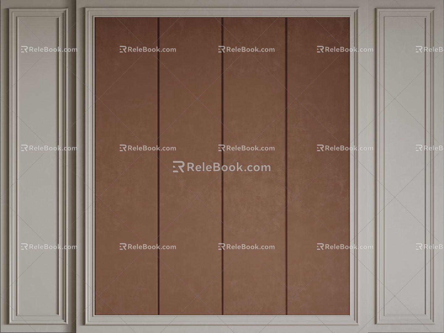 European-style background wall European-style wall panel European-style carved line 3d model