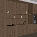 Wooden Kitchen Cabinets With Open Shelves Sink Faucet And Oven Design