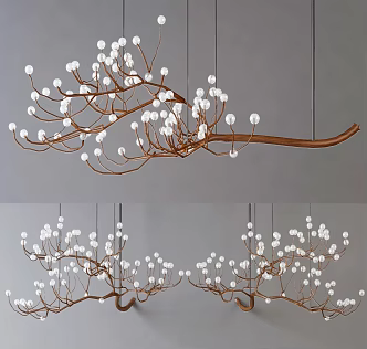 Modern special-shaped chandelier 3d model