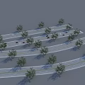 Well Planned Road Facilities Featuring Green Trees Multiple Lanes And Vehicles