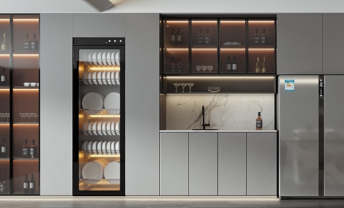 Refrigerator Wine Cabinet 3d model