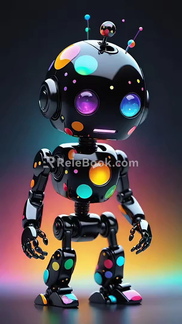 Robot Cyberpunk Robot Children's Area Art Device Shopping Mall Online Red Interactive Device Online Red Punching Robot 3d model