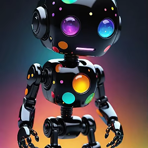 Robot Cyberpunk Robot Children's Area Art Device Shopping Mall Online Red Interactive Device Online Red Punching Robot 3d model