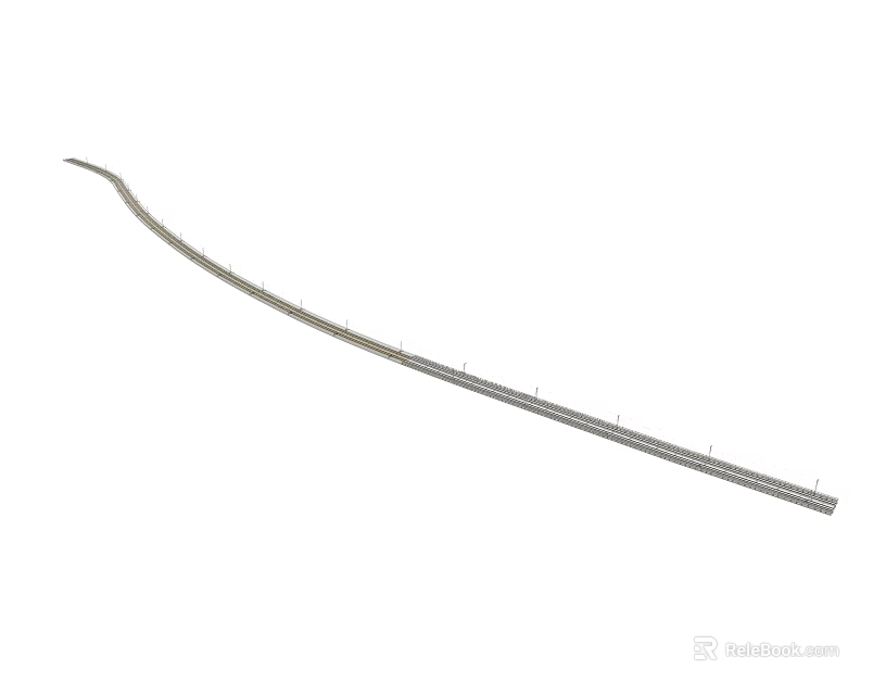 High Speed Train Metal Structure Component for Modern Railway Travel 3d model 