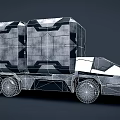 Advanced Futuristic Metallic Space Vehicle With Cargo Module For Cosmic Exploration