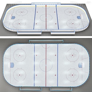 Modern Hockey Field Outdoor Snow Hockey Field Outdoor Sports Venues Hockey Venues Outdoor Snow Sports Venues 3d model