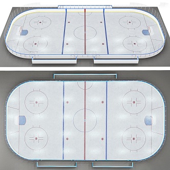 Modern Hockey Field Outdoor Snow Hockey Field Outdoor Sports Venues Hockey Venues Outdoor Snow Sports Venues 3d model