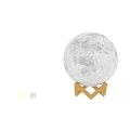 Moon Surface Design Table Lamp With Wooden Cross Shaped Stand 3d model