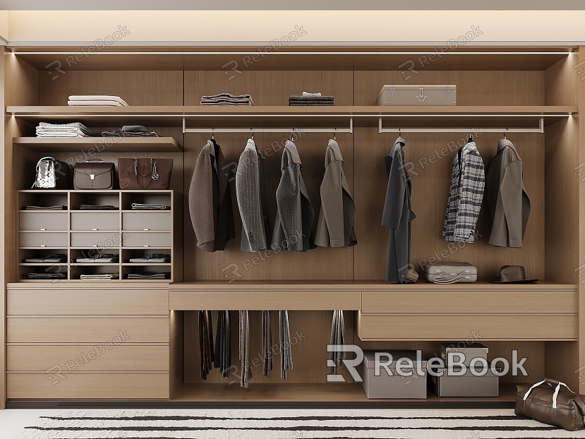 open wardrobe open cloakroom hanger model