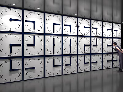 Modern Wall Exhibition Hall 3d model