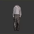Stylish Hooded Plaid Shirt And Brown Patch Pants For Daily Casual Wear
