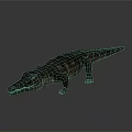 Realistic Reptile Crocodile With Detailed Scaled Skin Natural Posture Isolated On Gray Background