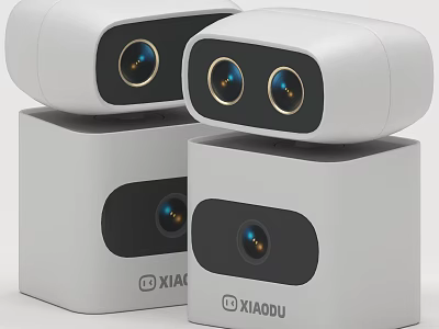 Xiaodu Smart Machine With Dual Cameras And Modern White Design 3d model