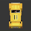 Yellow Pixelated Blocky Minecraft Taxi With Checkerboard Design And TAXI Sign