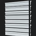 White Layered Corner Trim with Horizontal Lines for Interior Decoration 3d model