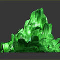 Natural Green Stone Crystal With Shiny Surface And Intricate Structure