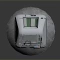 Parking Meter Equipment With Metal Pole Display Screen And Buttons For Outdoor Use