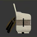 Stylish White Handbag For Daily Life Use With Brown Straps And Practical Design