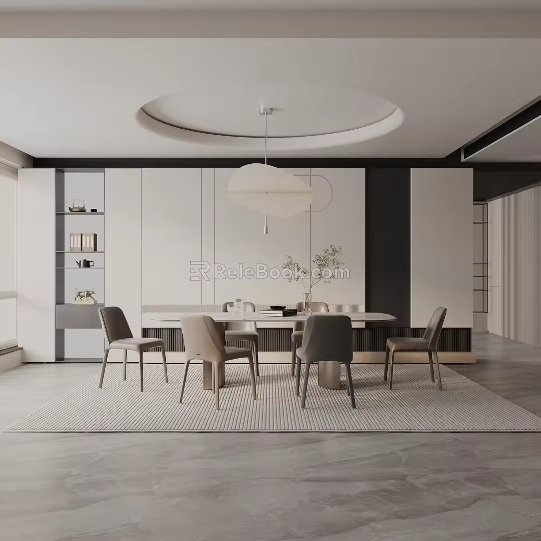 Modern table combination 3d model