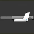 Modern Medical Injection Pen With White Body And Purple Component Design