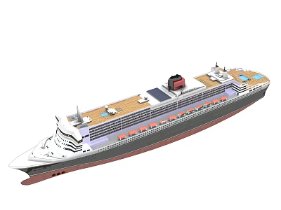 Luxury Cruise Ship With Multiple Decks And Facilities 3d model
