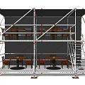Industrial Scaffolding Construction Equipment Featuring Stable Multi Level Platforms And Support System