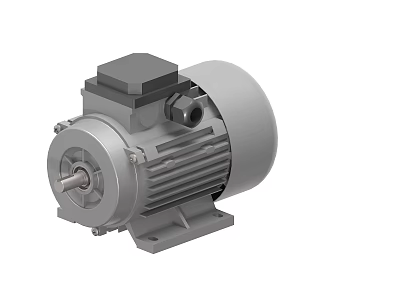 Industrial Electric Motor With Steel Housing Rotating Shaft And High Efficiency For Industry 3d model