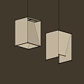 Modern Square Fabric Pendant Lights With Soft Lighting And Minimalist Design