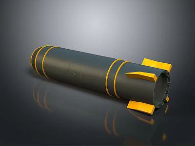 Modern Headphone Speaker Design With Black Body Yellow Accents And Cylindrical Structure 3d model