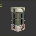 Multi Layered White And Gray Equipment With Modular Connection Structure Design 3d model